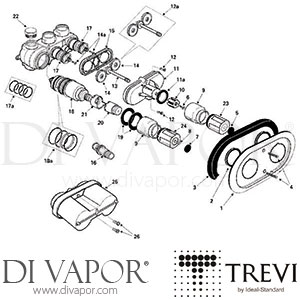 Trevi Boost Mains Pressure Built-In Shower Valve with Elipse Kit Spare Parts - IDL DV 339